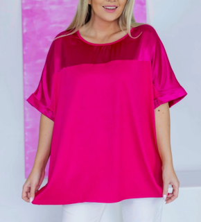 NOVÁ! Halenka z viskózového saténu - Jedna velikost