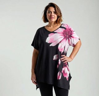 NOVÁ! Černá tunika DIGITAL  - Jedna velikost