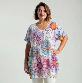 NOVÁ! Vzorovaná tunika DIGITAL - Jedna velikost