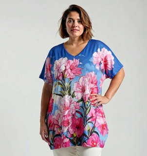 NOVÁ! Květovaná tunika DIGITAL - Jedna velikost