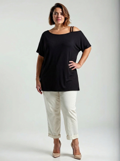 NOVÁ! Černá tunika / viskóza - Jedna velikost