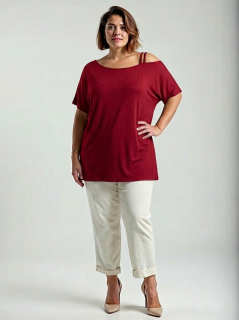 NOVÁ! Vínová tunika / viskóza - Jedna velikost