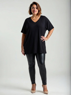 NOVÉ! Bavlněné tričko / černé - Jedna velikost