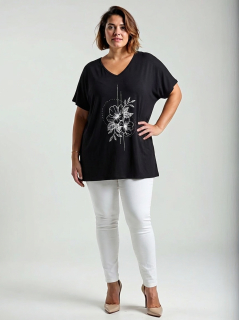 NOVÉ! Bavlněné tričko černé- Jedna velikost