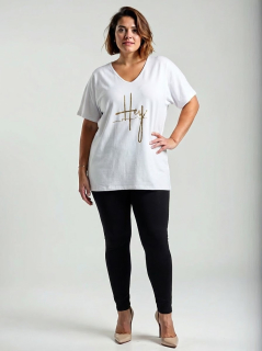 NOVÉ! Bavlněné tričko / bílá - Jedna velikost