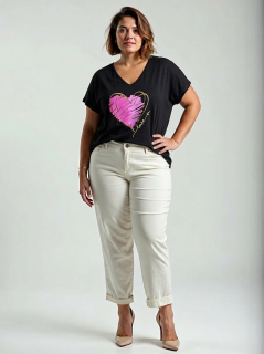 NOVÉ! Bavlněné tričko srdce - Jedna velikost