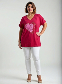 NOVÉ! Bavlněné tričko srdce - Jedna velikost