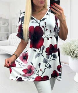 NOVÉ! Květovaná DIGITAL tunika - Jedna velikost