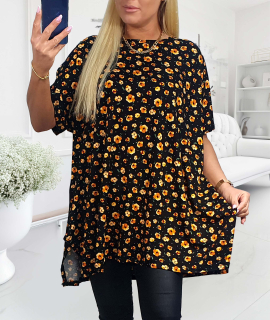 NOVÁ! Viskózová tunika černá - Jedna velikost