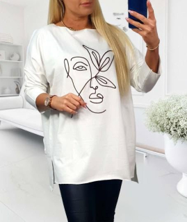 NOVÁ! Bílá tunika Megi FACE - XL